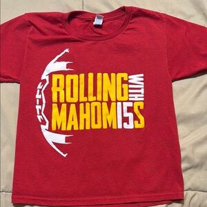 Red Mahomes Kids Graphic T-Shirt
